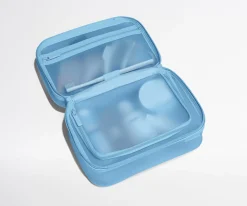 Clear Toiletry Bag in Opal Blue