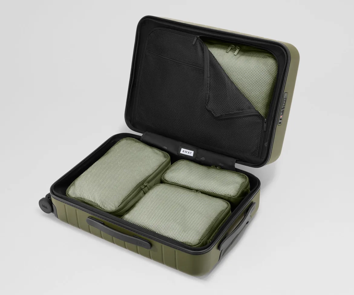 Compression Packing Cubes in Olive Green