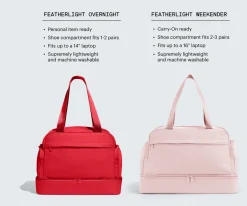 Featherlight Overnight Bag in Cherry Red