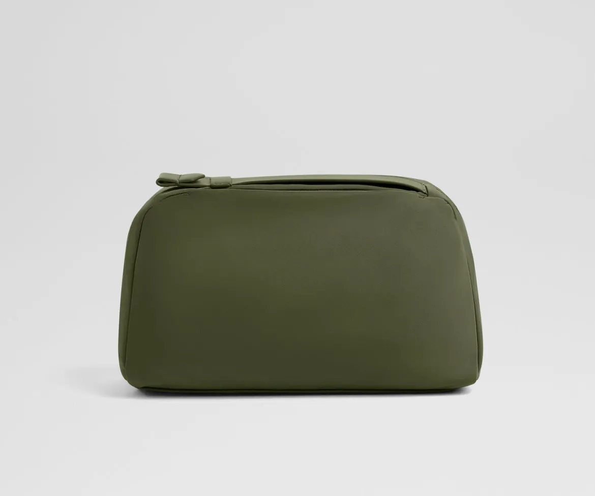 Large Toiletry Bag in Olive Green