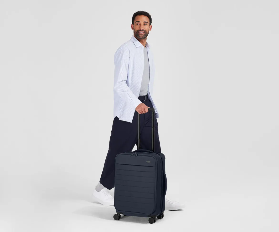Softside Bigger Carry-On in Navy Blue