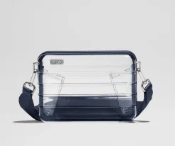 Stadium Bag in Clear/Navy Blue