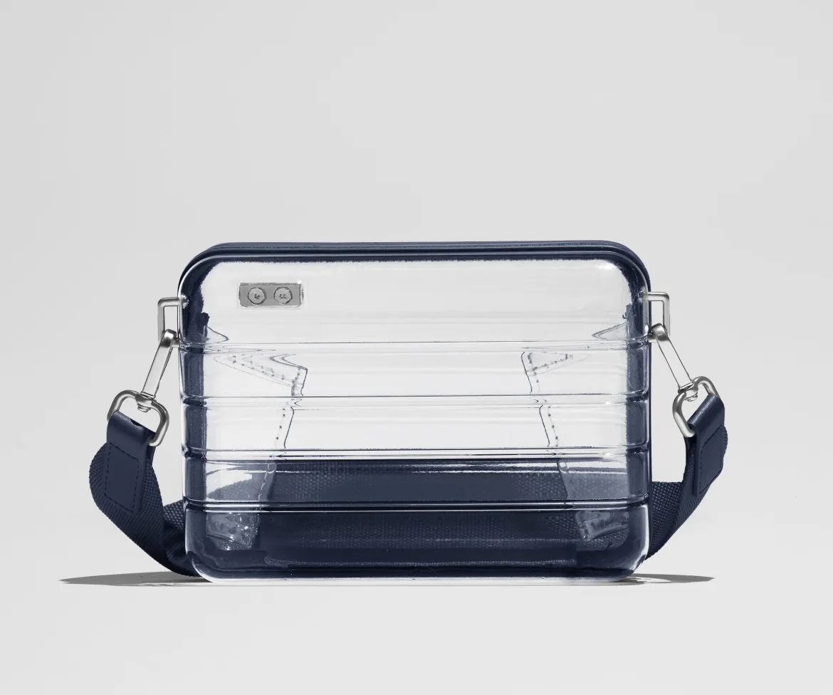 Stadium Bag in Clear/Navy Blue