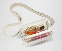 Stadium Bag in Clear/Salt White