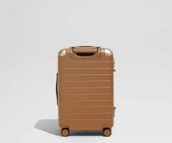The Aluminum Edge Bigger Carry-On in Cognac Brown