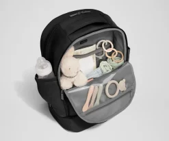 The Double Diaper Backpack in Jet Black