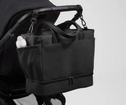 The Double Diaper Tote in Jet Black