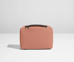 The Small Toiletry Bag in Clay Pink