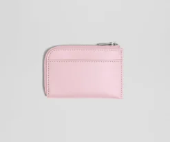 Zip Card Case in Glacial Pink